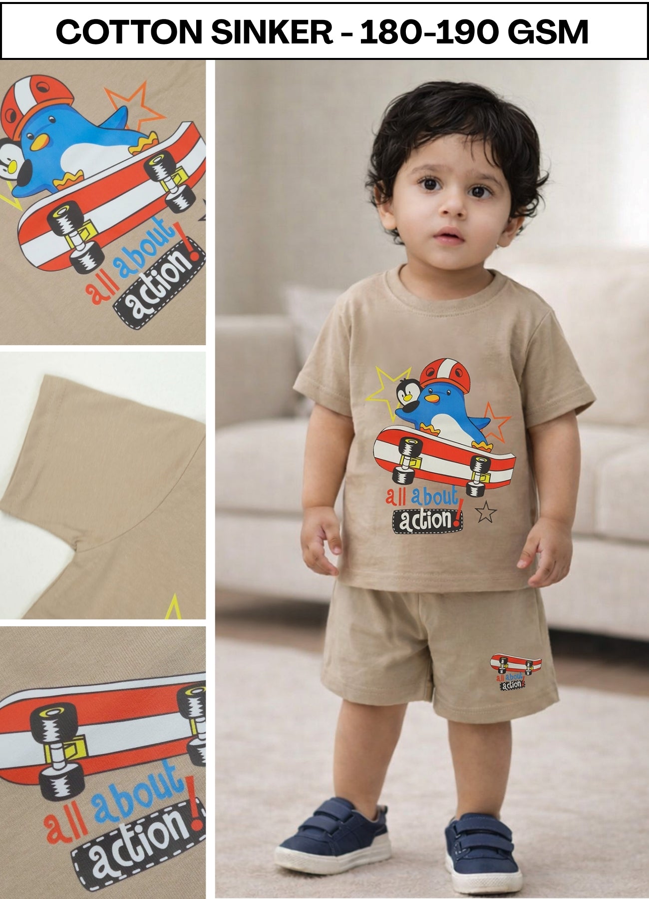 YB - 1481 - Beige 100% Cotton
