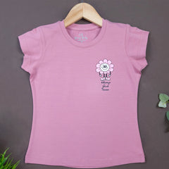 YB-02 KIDS GIRLS PREMIUM SIDE PRINTED T SHIRT