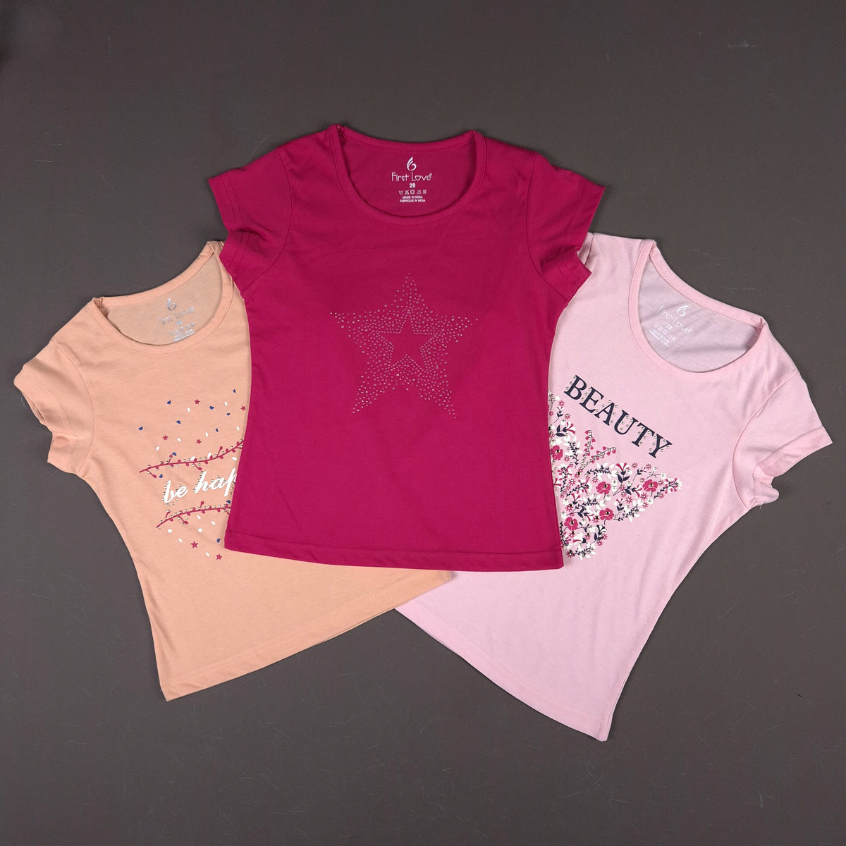 CB - 02 GIRLS COTTON T-SHIRT PACK OF 3