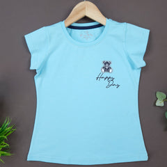 YB-13 KIDS GIRLS PREMIUM STONE WORK T SHIRT