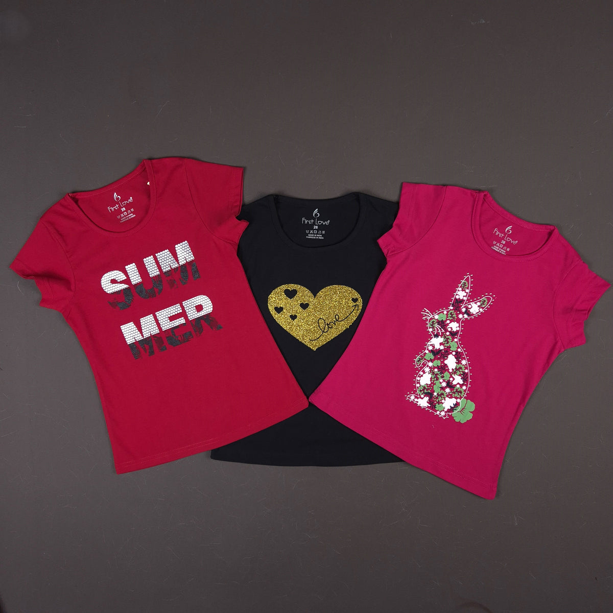 CB - 03 GIRLS COTTON T-SHIRT PACK OF 3