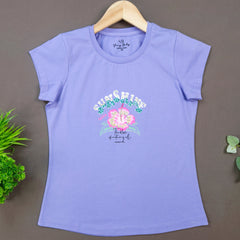 YB-03 KIDS GIRLS PREMIUM STONE WORK T SHIRT