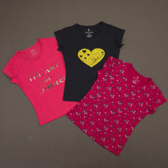 CB - 08 GIRLS COTTON T-SHIRT PACK OF 3