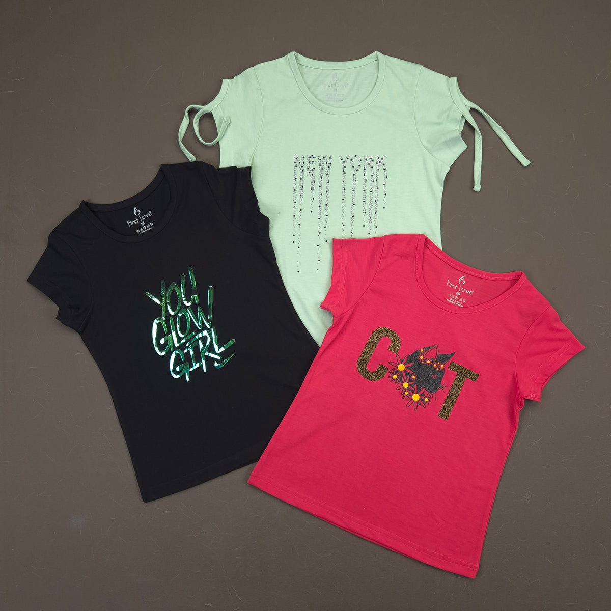 CB - 09 GIRLS COTTON T-SHIRT PACK OF 3