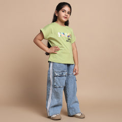 YB-17 KIDS GIRLS PREMIUM FANCY CROP TOP (Copy)