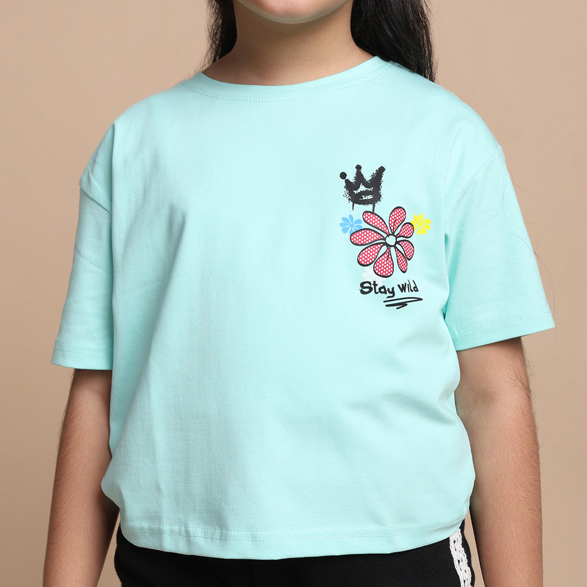 YB-11 PREMIUM KIDS GIRLS FANCY CROP TOP