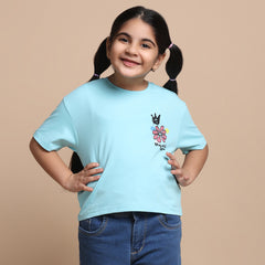 YB-11 PREMIUM KIDS GIRLS FANCY CROP TOP