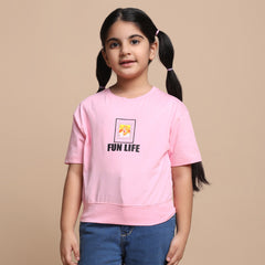 YB-15 KIDS GIRLS  PREMIUM FANCY CROP TOP