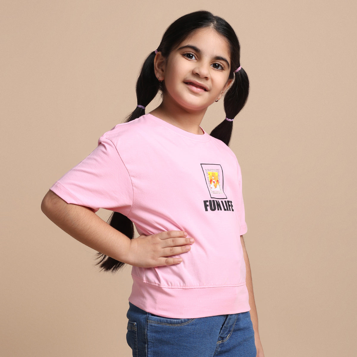 YB-15 KIDS GIRLS  PREMIUM FANCY CROP TOP