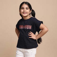 YB-17 KIDS GIRLS  PREMIUM FANCY CROP TOP