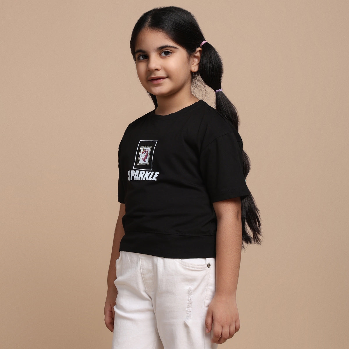 YB-15 KIDS GIRLS PREMIUM  FANCY CROP TOP