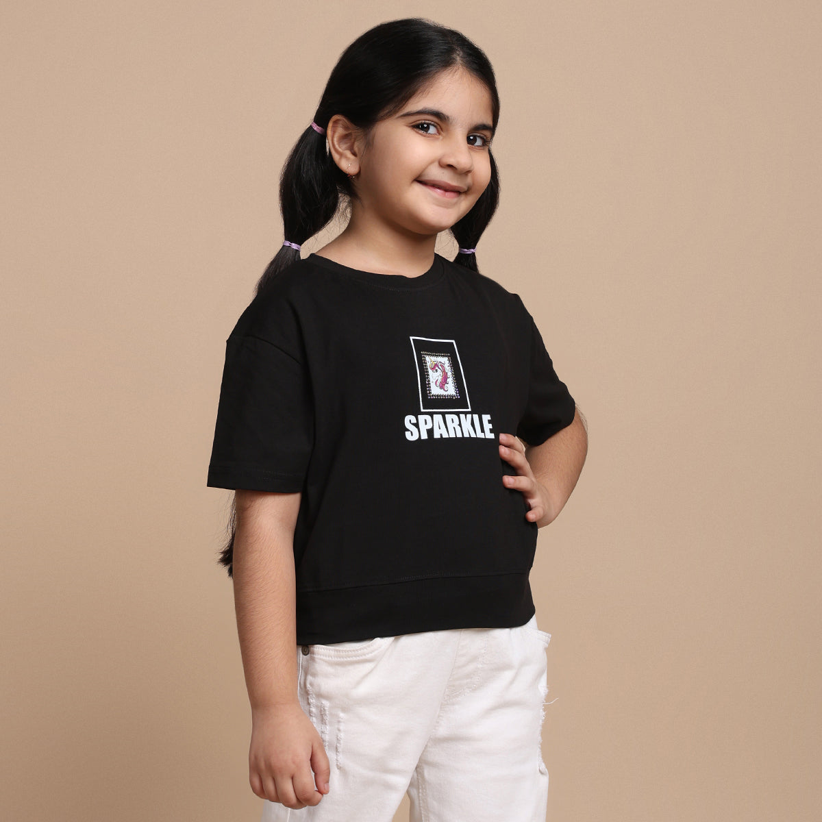 YB-15 KIDS GIRLS PREMIUM  FANCY CROP TOP