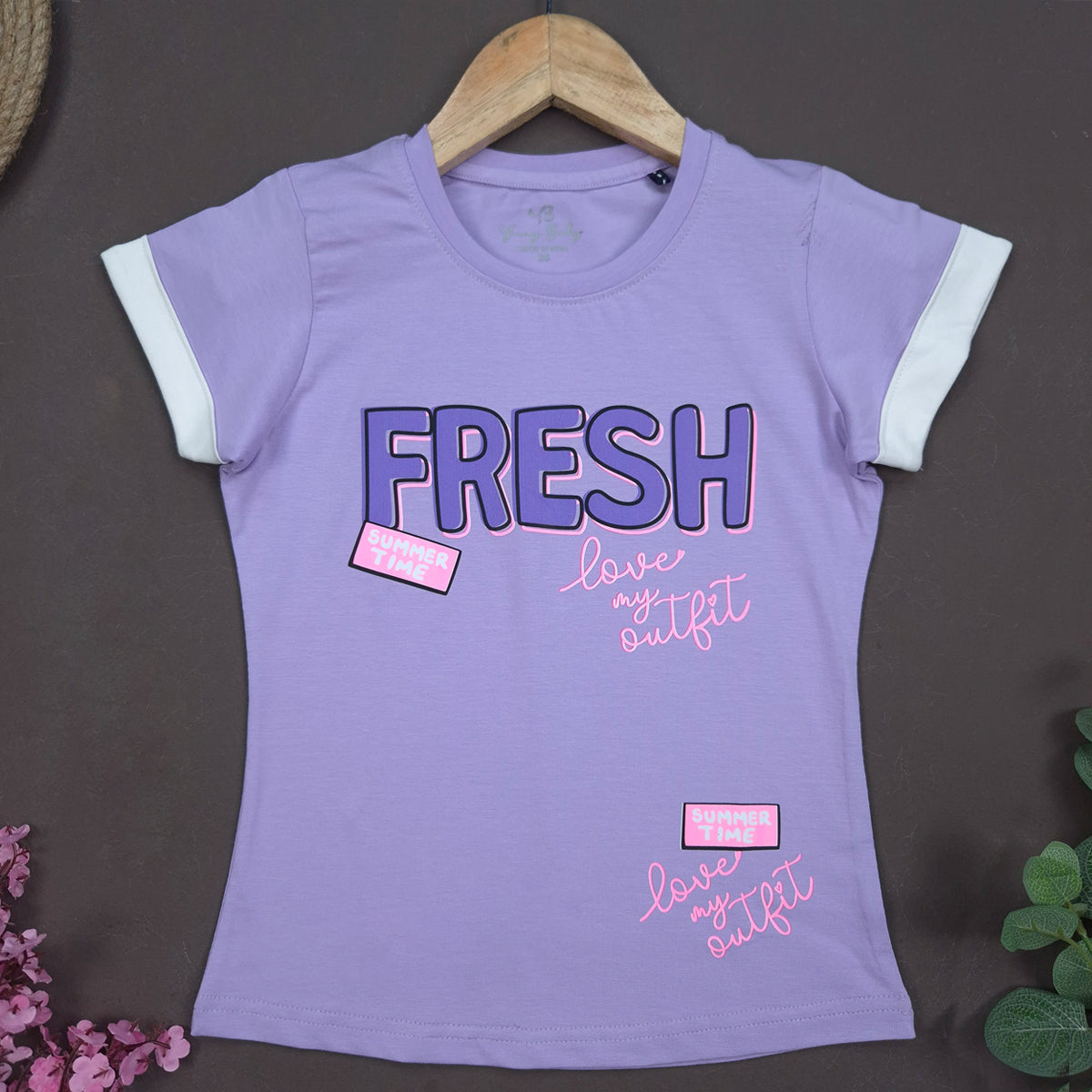 YB-14 KIDS GIRLS PREMIUM FANCY T SHIRT