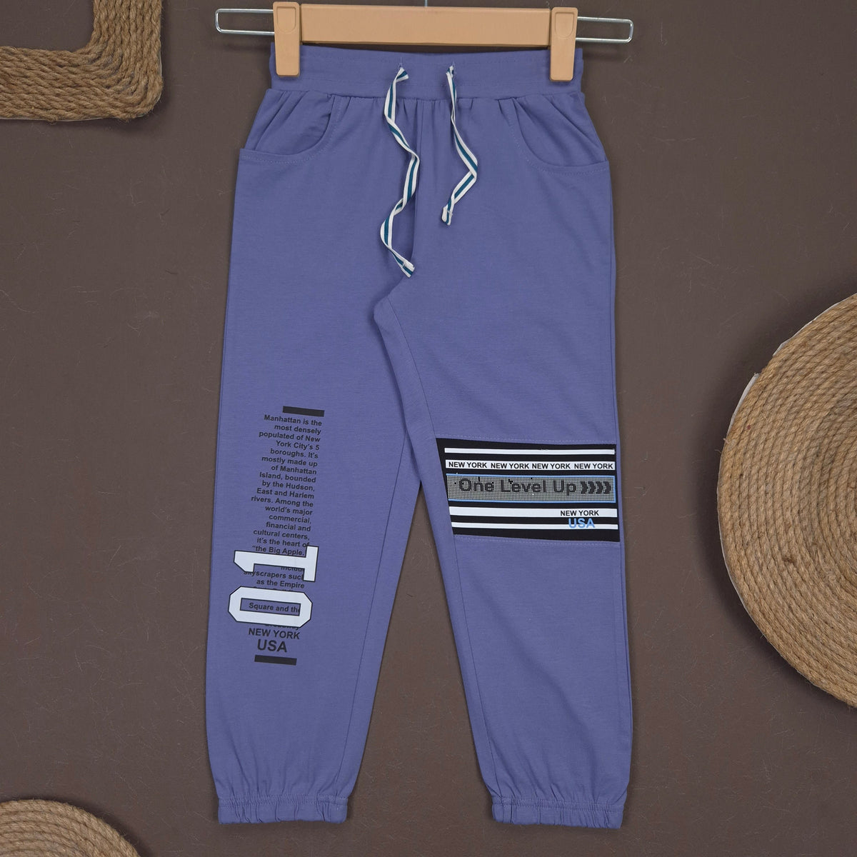 YB-801 KIDS BOYS COTTON LYCRA JOGGERS