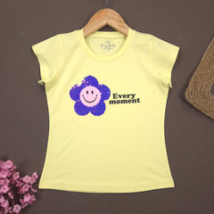 YB-06 KIDS GIRLS PREMIUM EMBROIDERY T SHIRT