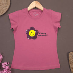 YB-06 KIDS GIRLS PREMIUM EMBROIDERY T SHIRT