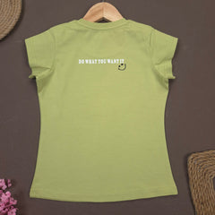 YB-03 KIDS GIRLS PREMIUM STONE WORK T SHIRT