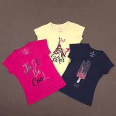 CB - 15 GIRLS COTTON T-SHIRT PACK OF 3