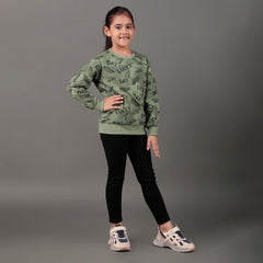 YB 1206 WINTER  ALL OVER PRINTED SWEAT SHIRT PISTA COLOR