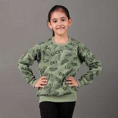 YB 1206 WINTER  ALL OVER PRINTED SWEAT SHIRT PISTA COLOR