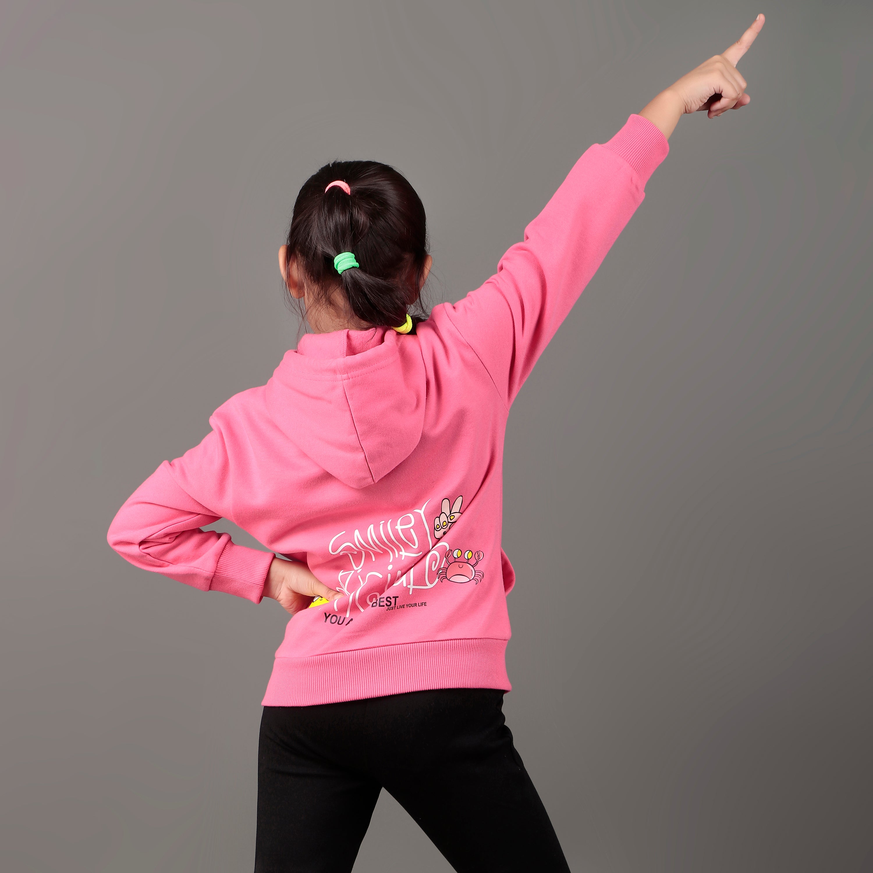 YB 1203 HOT PINK HOODIE SWEATSHIRT IN COTTON