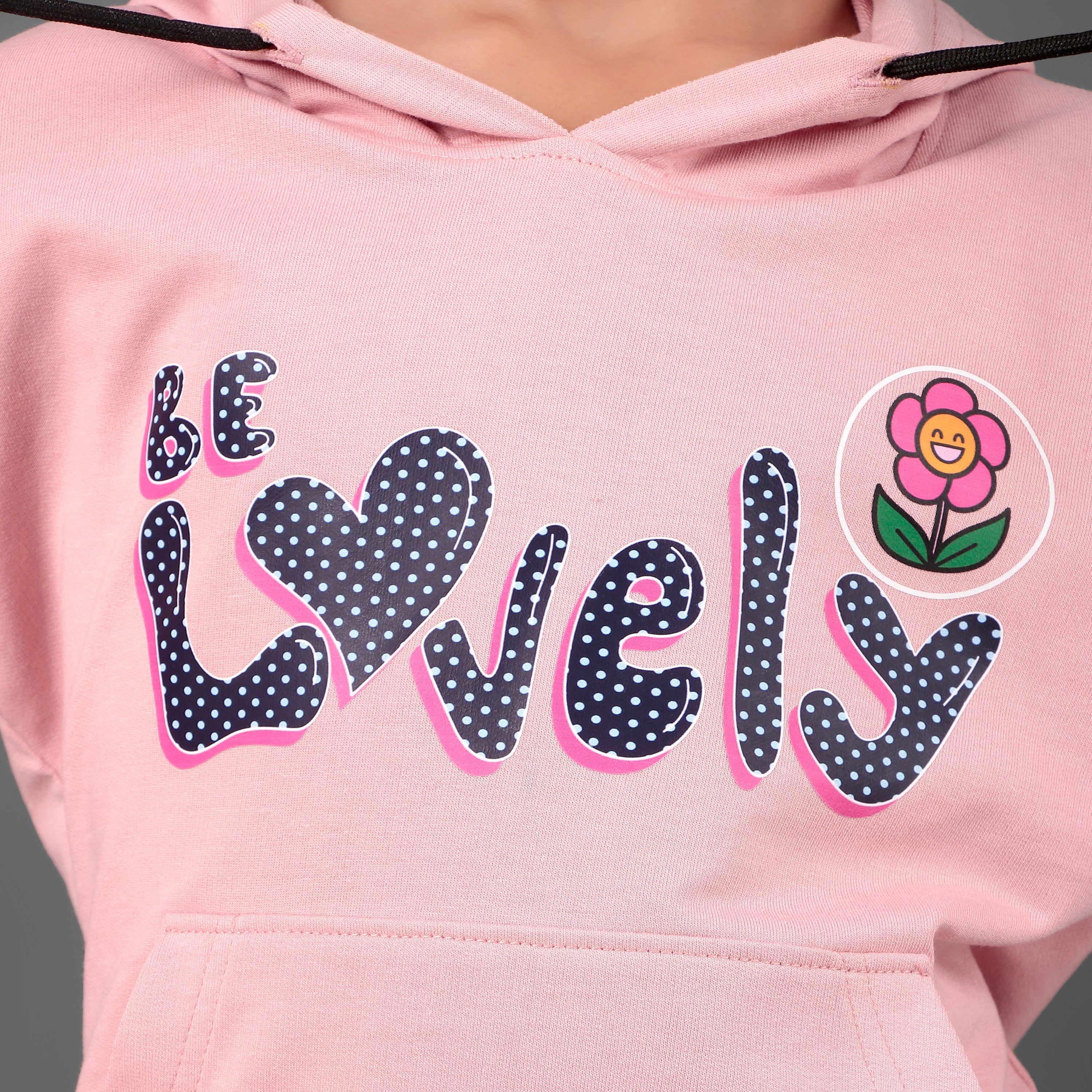 YB 1204 LIGHT SWEET PINK HOODIE SWEATSHIRT