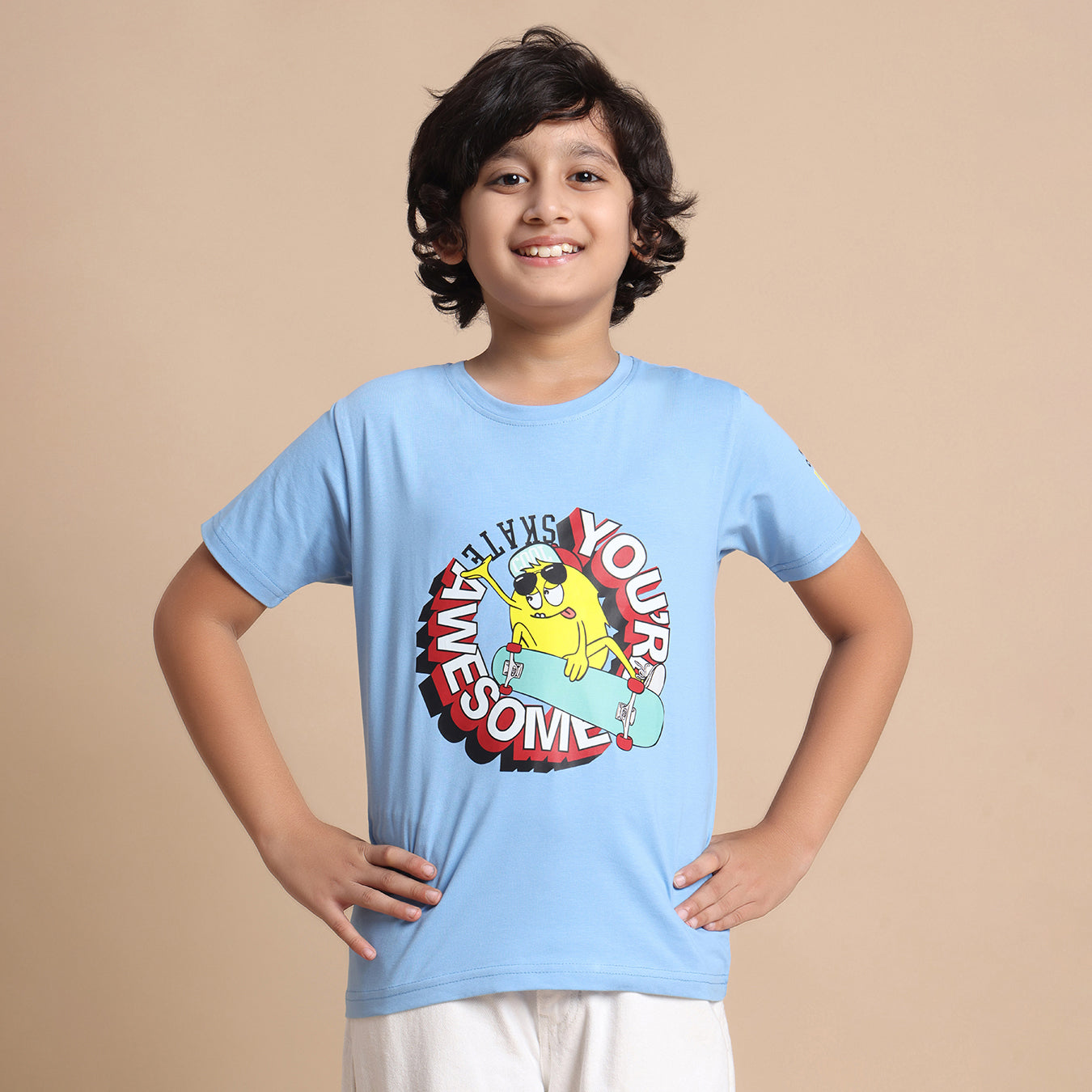 YB-815 Pack of 3 Boys chested Printed T shirt