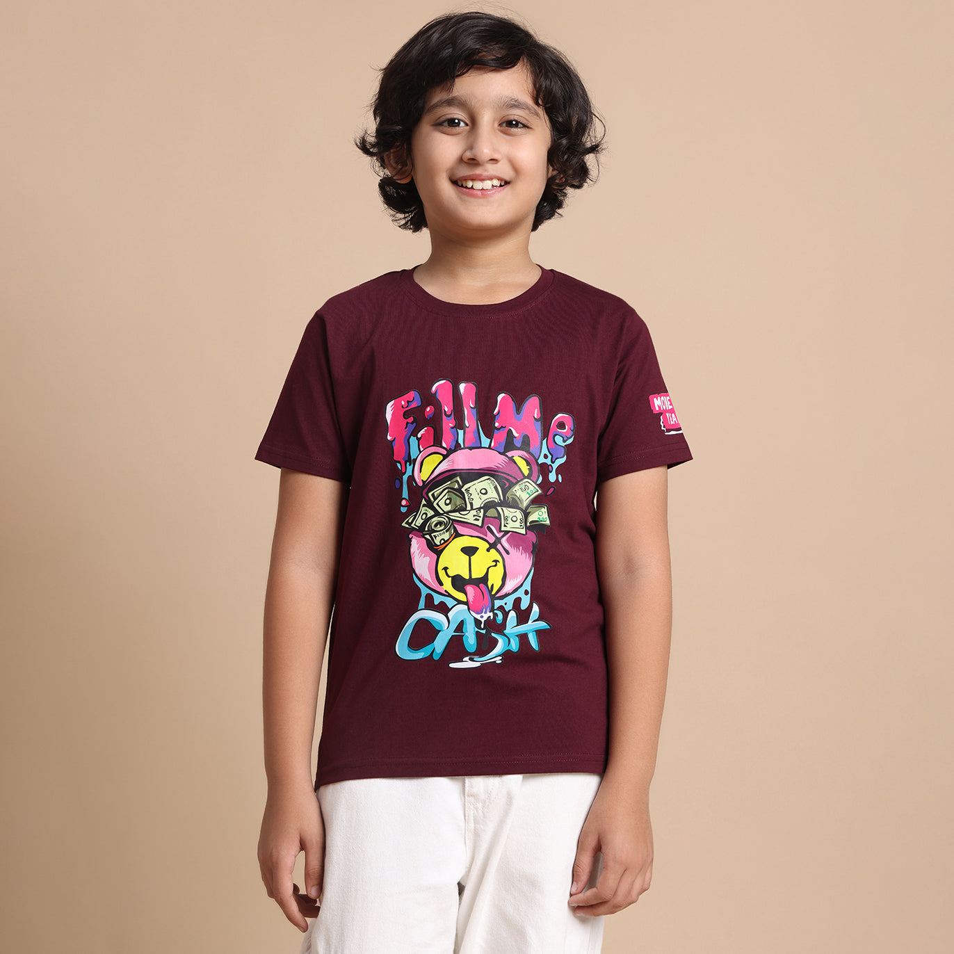 YB-813 Pack of 3 Boys chested Printed T shirt