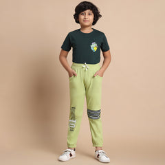 YB-801 KIDS BOYS COTTON LYCRA JOGGERS