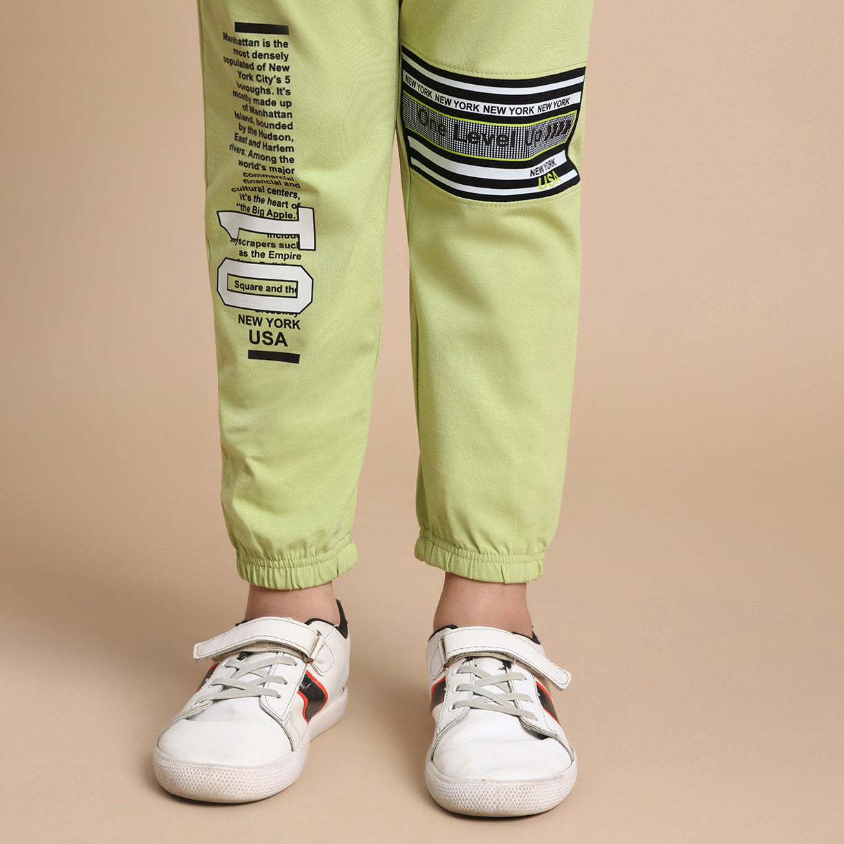 YB-801 KIDS BOYS COTTON LYCRA JOGGERS